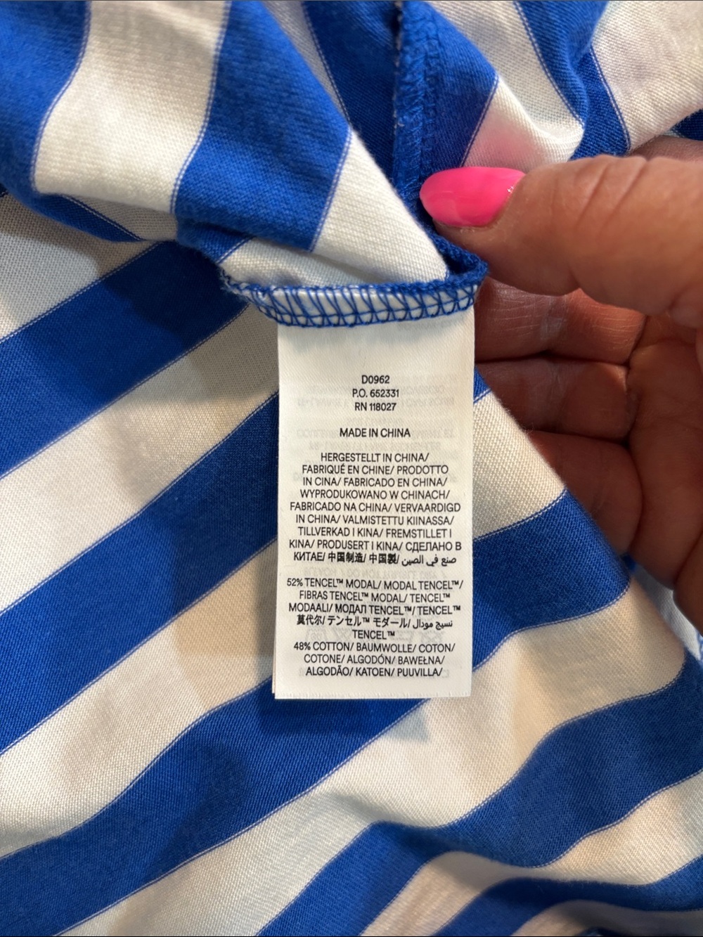 Boden Blue and White Striped Jersey Maxi Shirt Dress - Picture 5 of 5